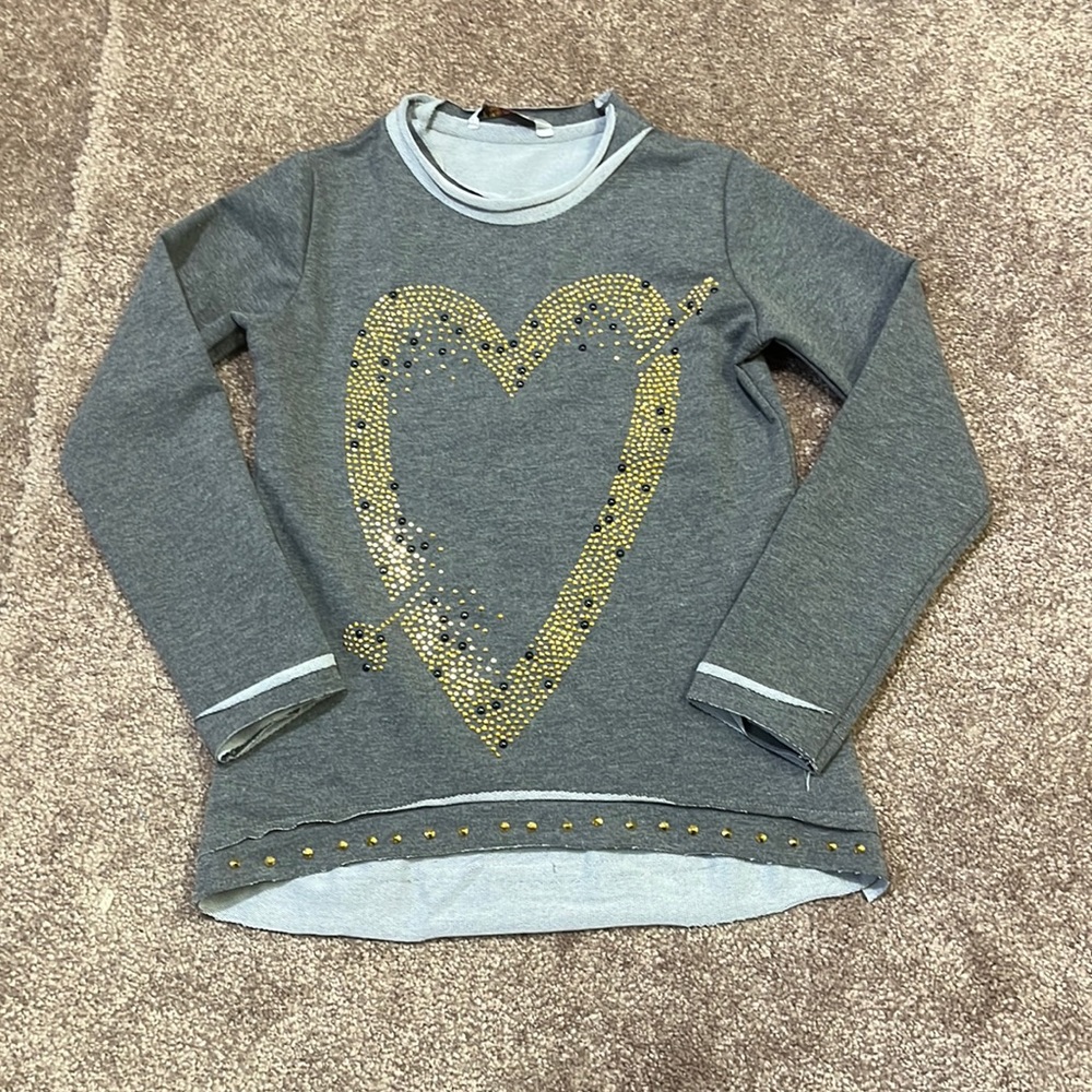 NWOT InCity Heart Girls Sweater 7
